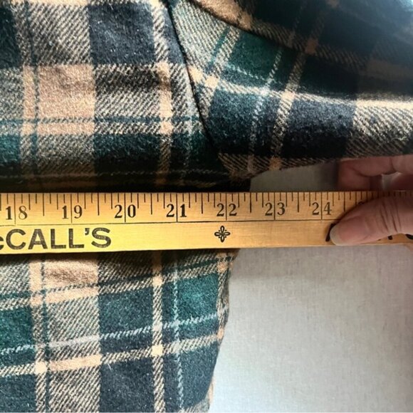 Twik Par Simons plaid hooded snap button shacket Sz XS - Picture 10 of 11